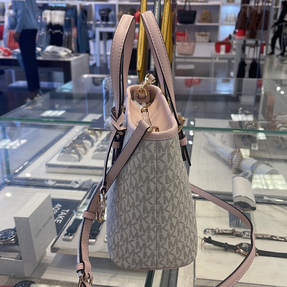MICHAEL KORS 
Jet Set Travel Extra-Small Logo Top-Zip Tote Bag
Powder Blush
NWT - Picture 5 of 16